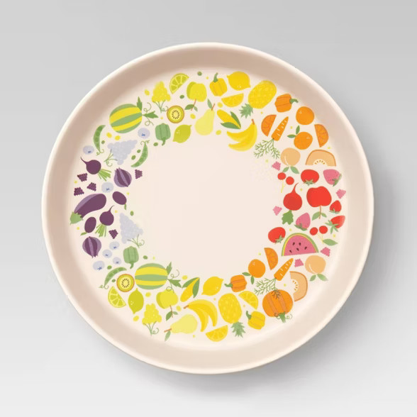 7.3" Bamboo and Melamine Kids Dinner Plate - Pillowfort™ | Target