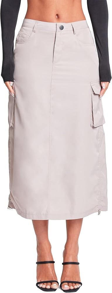YMI Women's YMI Jeans Women's Maxi Cargo Skirt | Amazon (US)