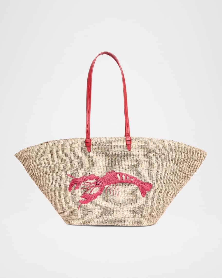 POOLSIDE The Cape Lobster Straw Tote Bag | Neiman Marcus