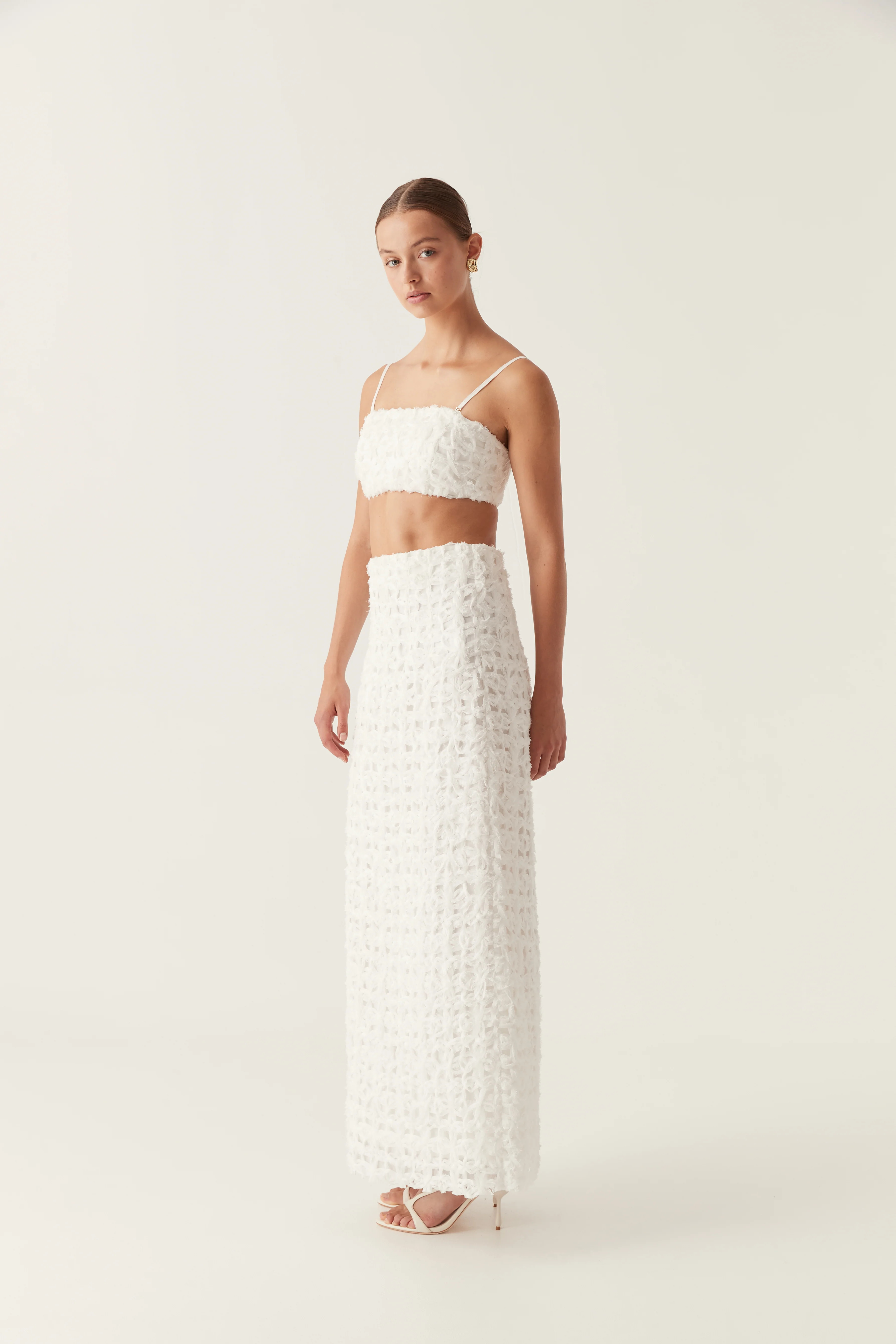 Quintette Textured Midi Skirt | aje. (US, UK, Europe, ROW)