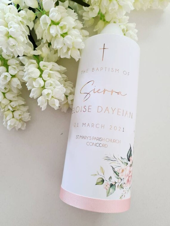 Baptism Candle Christening Candle Personalised Candle | Etsy | Etsy (CAD)