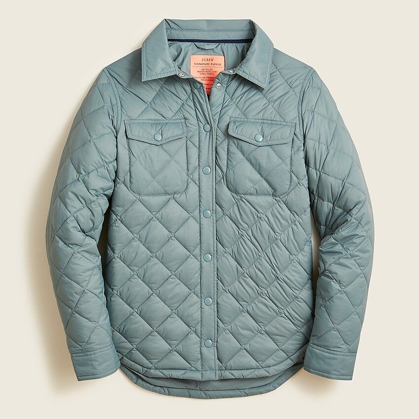 Quilted puffer shirt-jacket with PrimaLoft® | J.Crew US