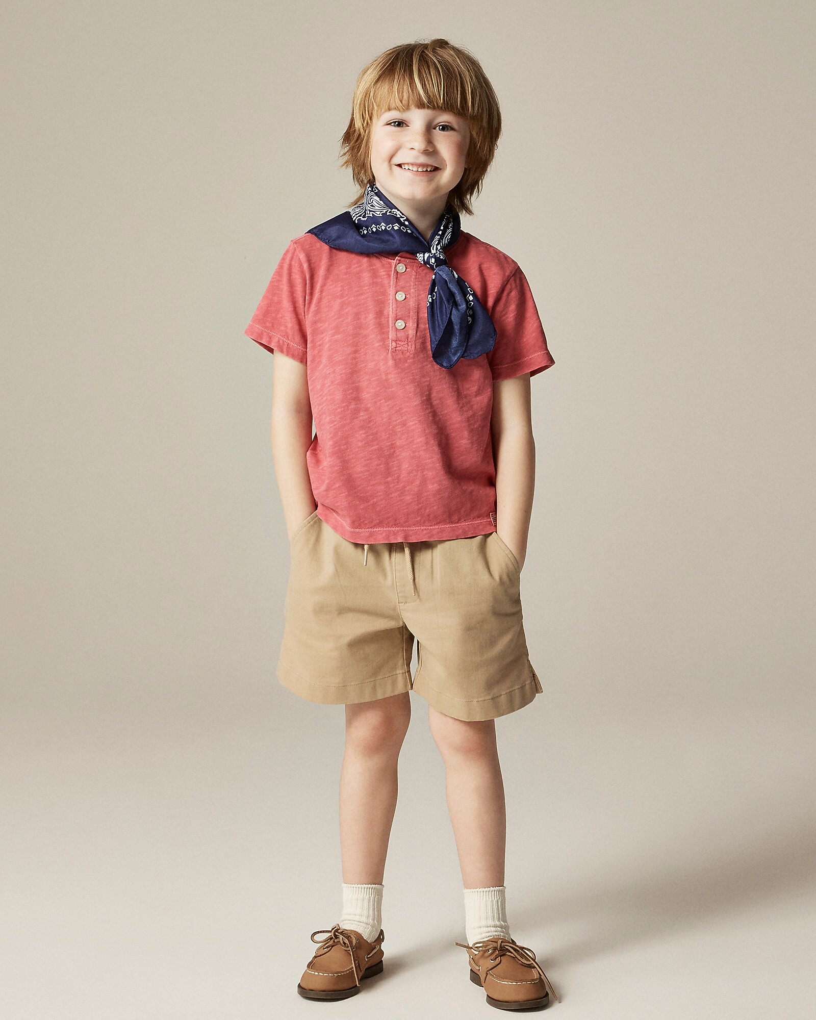 Kids' short-sleeve garment-dyed henley | J. Crew US