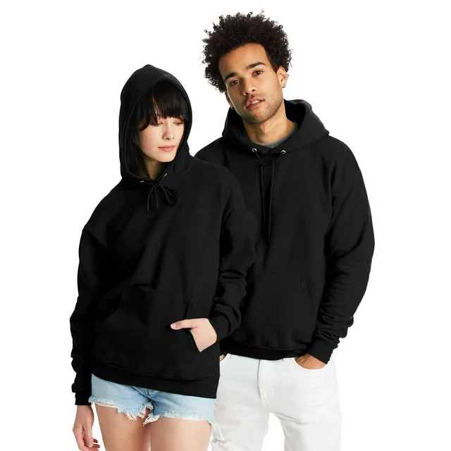 Hanes EcoSmart Unisex Fleece Hoodie Black L | Walmart (US)