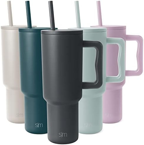 Simple Modern 40 oz Tumbler with Handle and Straw Lid | Insulated Reusable Stainless Steel Water ... | Amazon (US)