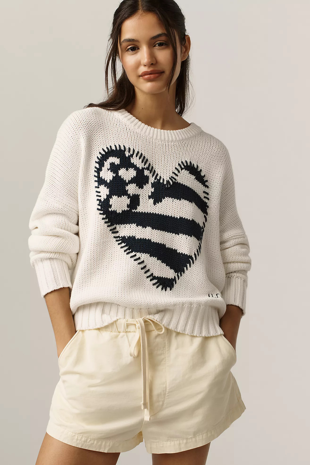 Kerri Rosenthal Stitched Boyfriend Sweater | Anthropologie (US)