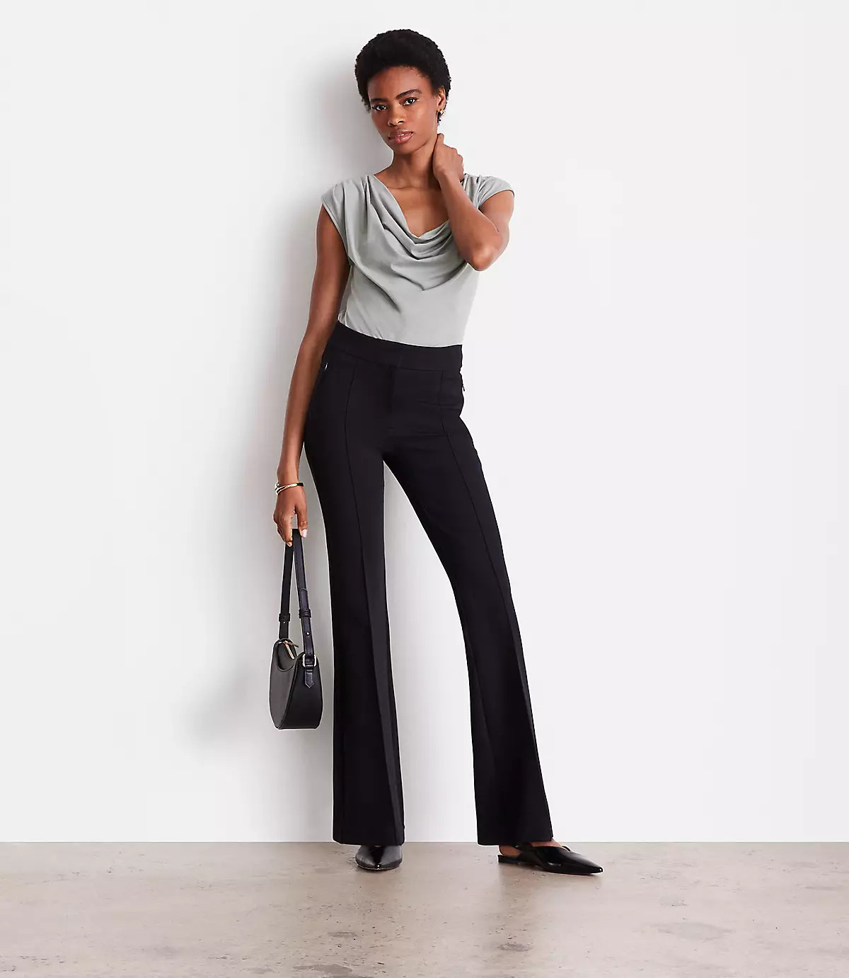 LOFT Versa Ponte Deluxe Flare Pants | LOFT