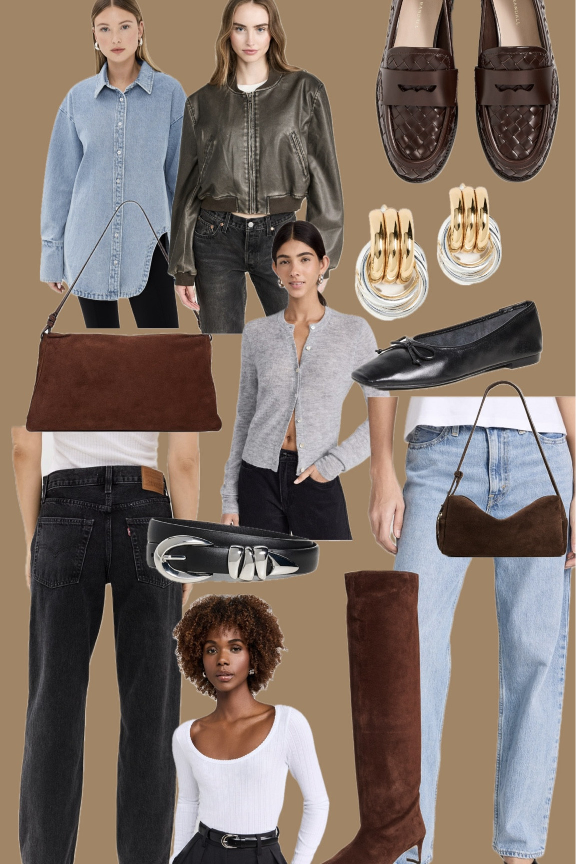 【Elleme】Trousse Large Suede Shoulder Bag Trousse Large Suede Cognac - Trendy Work Bags - Elleme