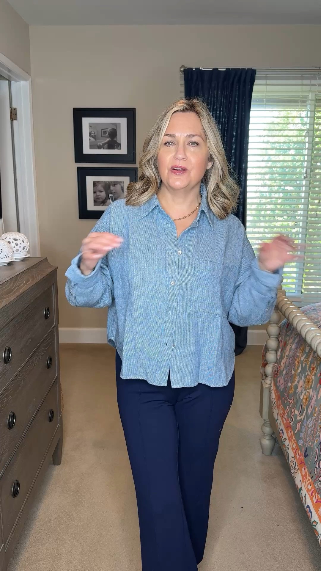 The shirt is linen blend, but it feels heavier way than normal linen. It is beautiful, and I love the cropped shape of it. ￼

#LTKgrwm #LTKootd #LTKSaleAlert
