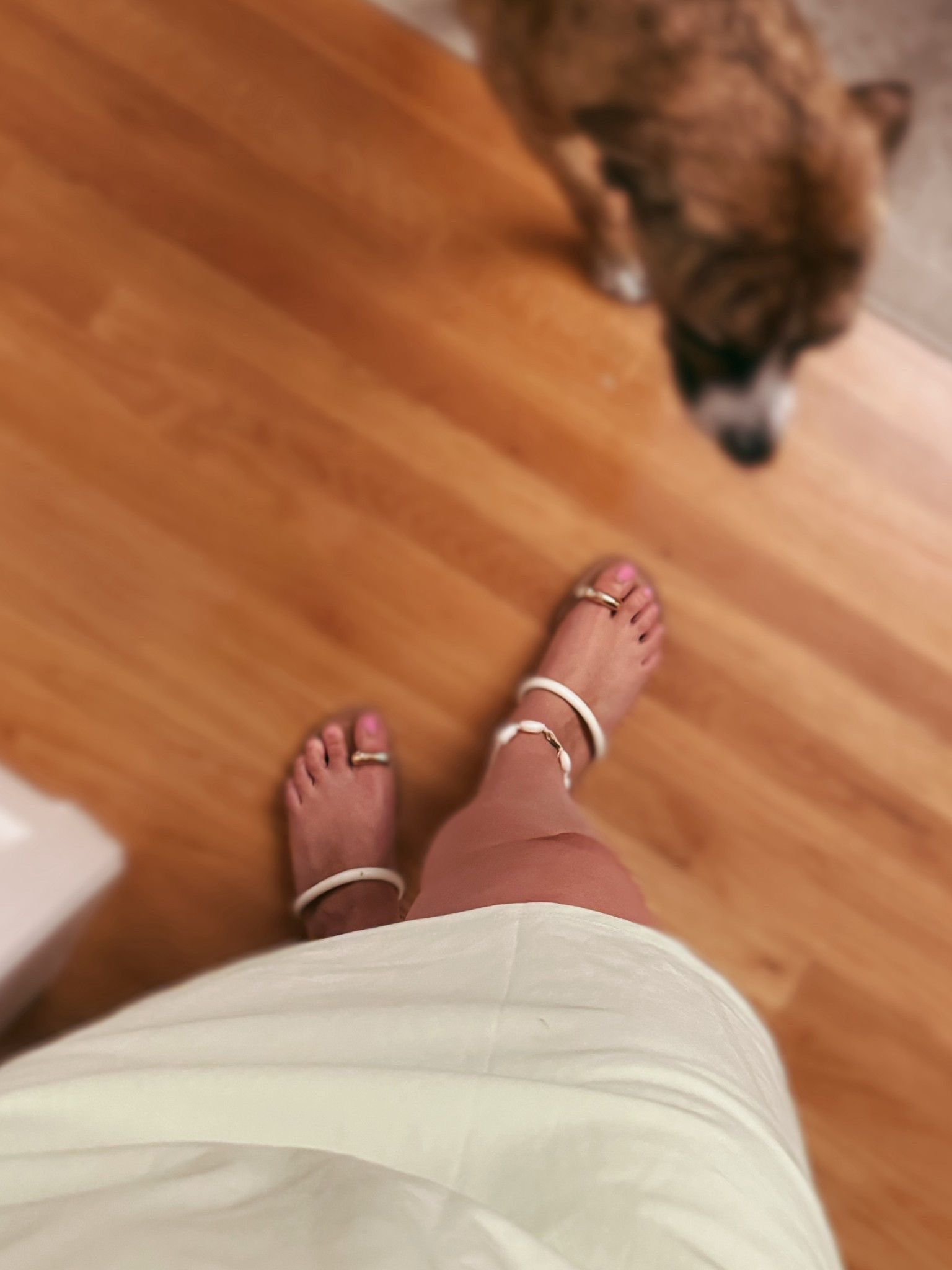 I honestly thought these shoes would be cute but wildly uncomfortable— I’m sooo grateful I was wrong. These shoes are my latest obsession and I’m ordering a backup pair for when I inevitably wear the sole right out of them. Wearing a size 11 

Also I’m loving this “anklet” that came in a pack of bracelets, but was too big for my wrist. It’s just the cutest and makes me so happy 

Polish color is my favorite pink 🩷 it’s OPI: TWO TIMING THE ZONES. They don’t always have it, so I bought a bottle and bring it with me 

#LTKSeasonal #LTKFindsUnder50 #LTKShoeCrush