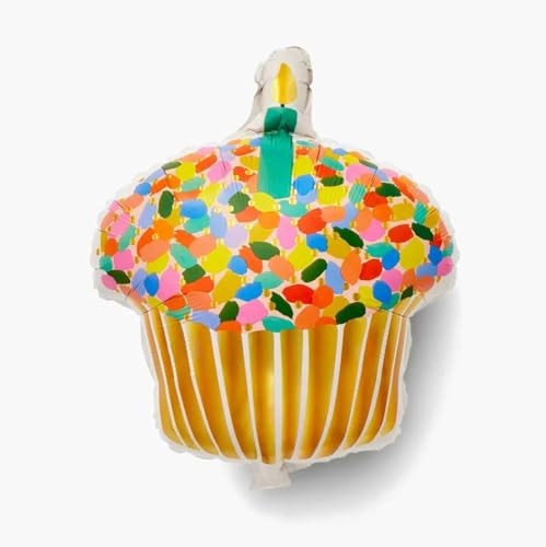 RIFLE PAPER CO. Cupcake Foil Balloon, Colorful Cupcake Design, Perfect for Birthday Parties, Celebrations, and Special Occasions, Durable and Fun decor to Add a Festive Touch to Your Party or Event | Amazon (US)