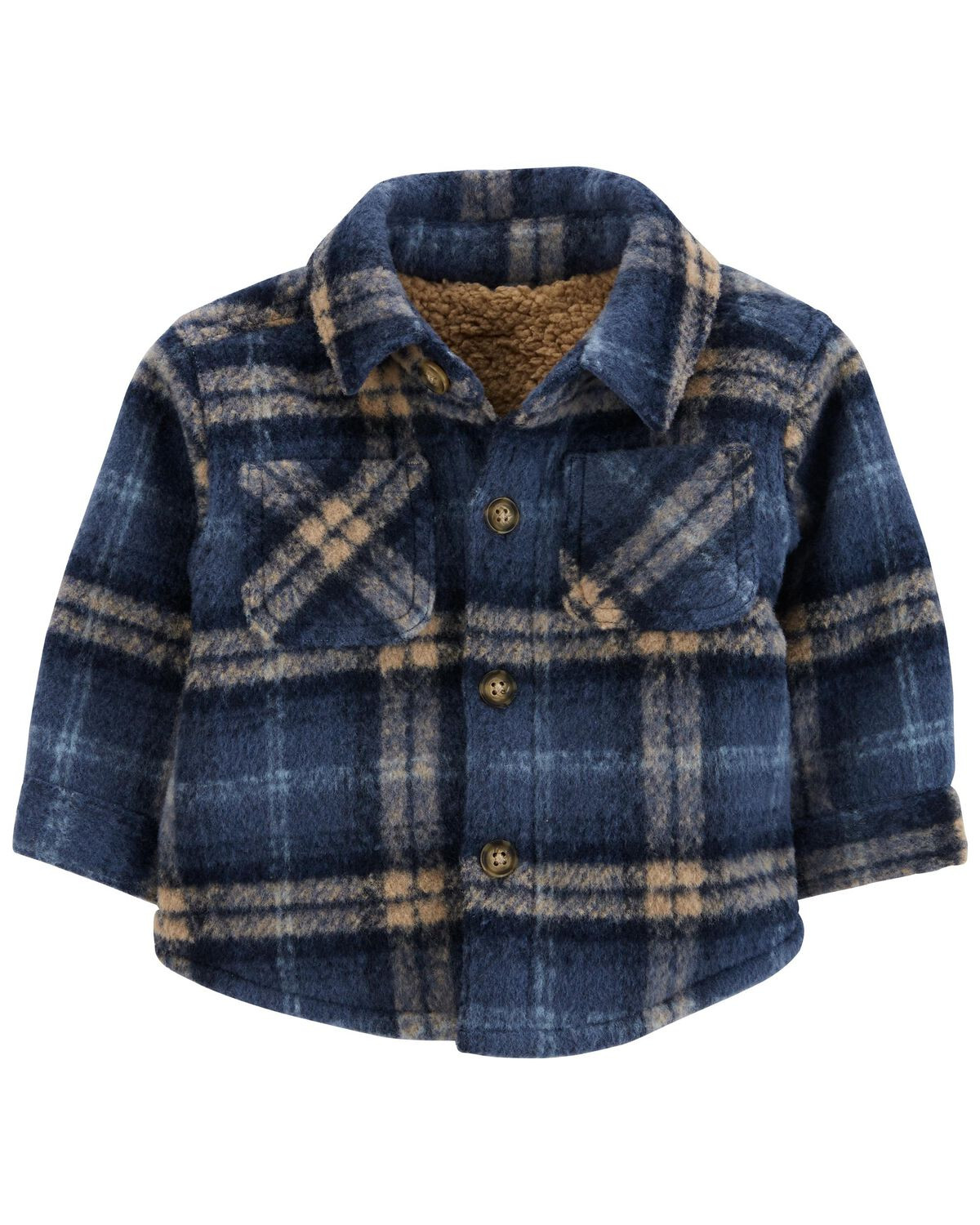 Navy Baby Plaid Shacket | carters.com | Carter's