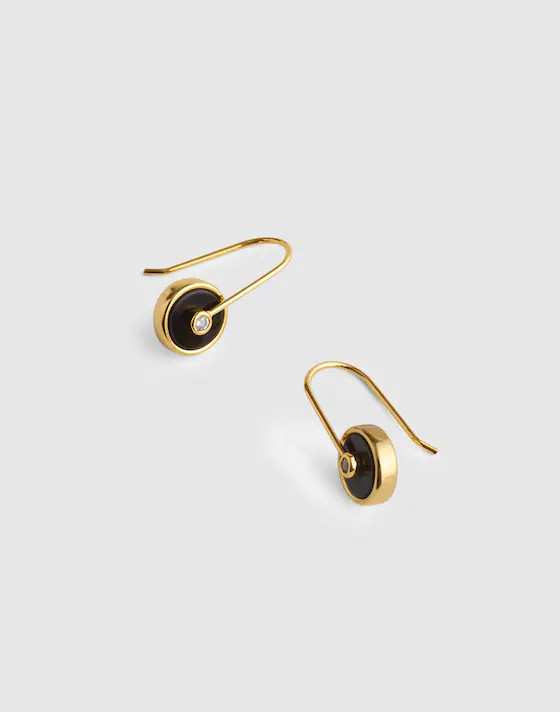 Stone Inlay Coin Earrings | Madewell
