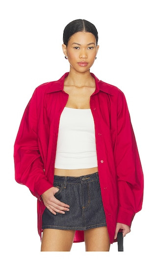 LIONESS Clarity Shirt in Red. - size S | Revolve Clothing (Global)