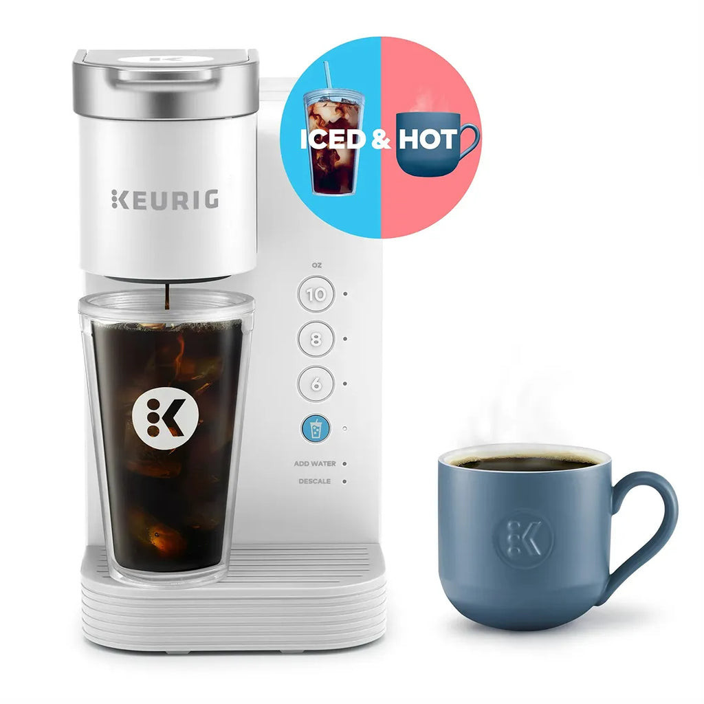 Keurig K-iced Essentials Iced And Hot Single-serve K-cup Pod Coffee Maker - White | REBEL (formerly Rebelstork)