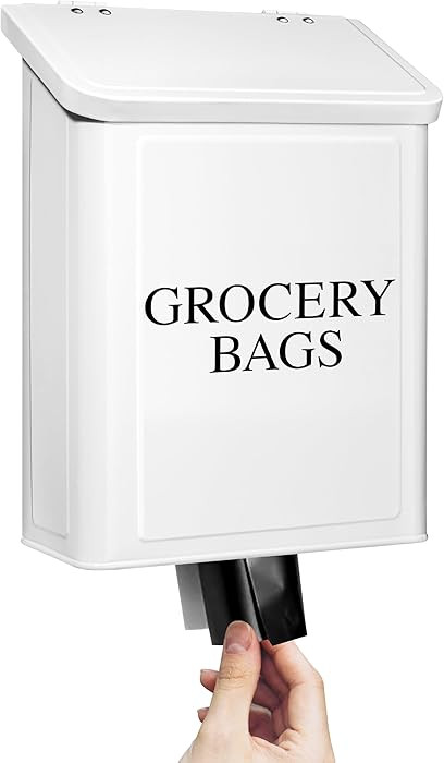 Calindiana Modern Farmhouse Metal Magnetic Grocery Bags Holder for Plastic Bags with LId and Kitc... | Amazon (US)