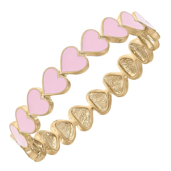 Valentine's Cut-Out Heart Bangle in Pink | CANVAS