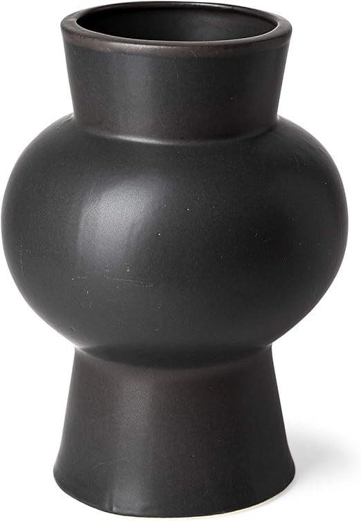 Mercana Furniture & Decor 68632-Laforge II Vase, 7.5L x 7.5W x 11.5H, Matte-Black | Amazon (US)