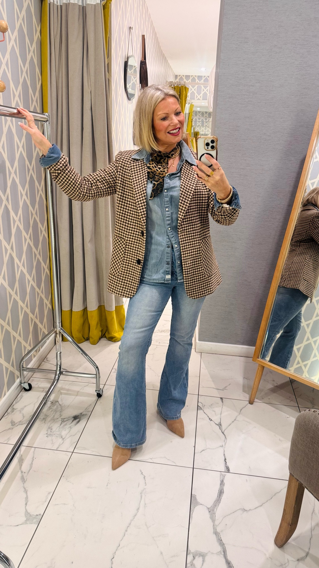 Double denim & blazer style 🩵

#LTKstyletip #LTKover50style #LTKjeans