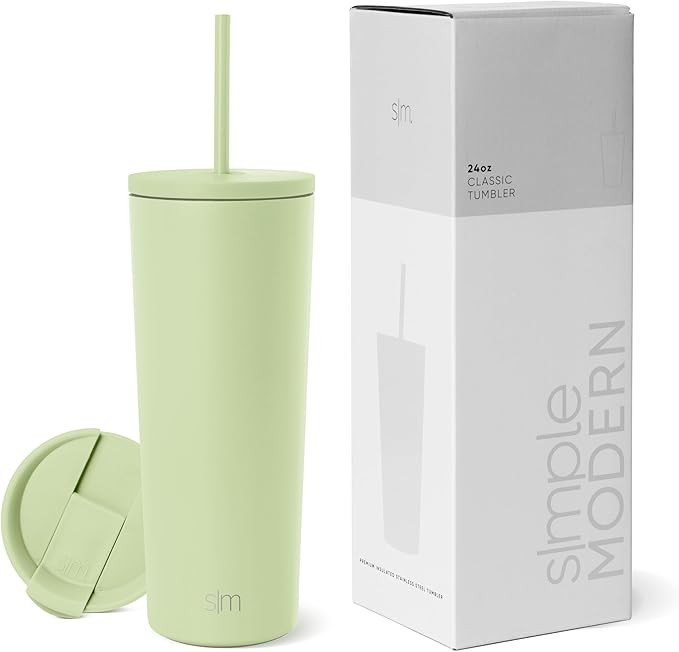 Simple Modern Insulated Tumbler with Lid and Straw | Iced Coffee Cup Reusable Stainless Steel Wat... | Amazon (US)