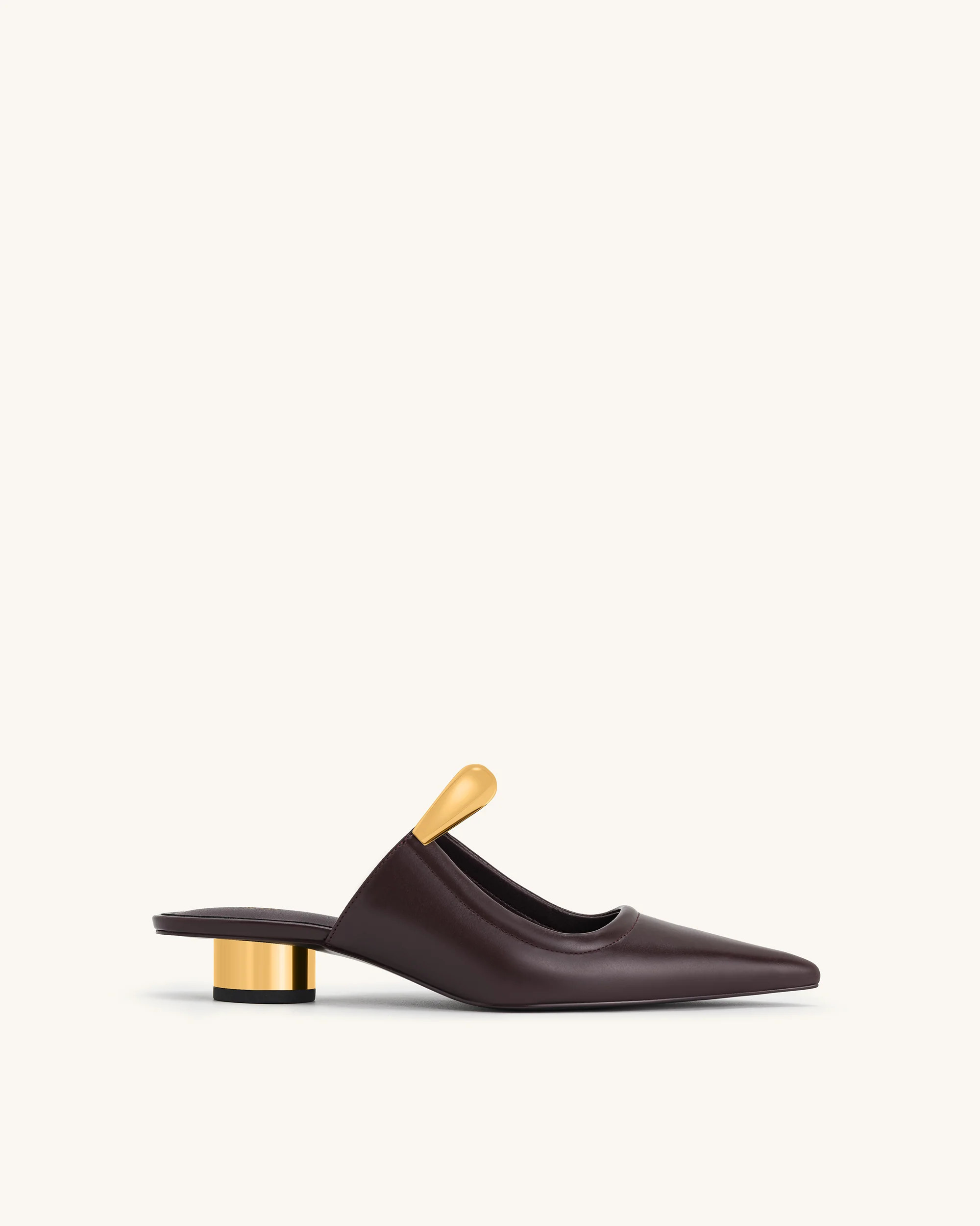 Helena Pierced Mules- Claret Red | JW PEI US