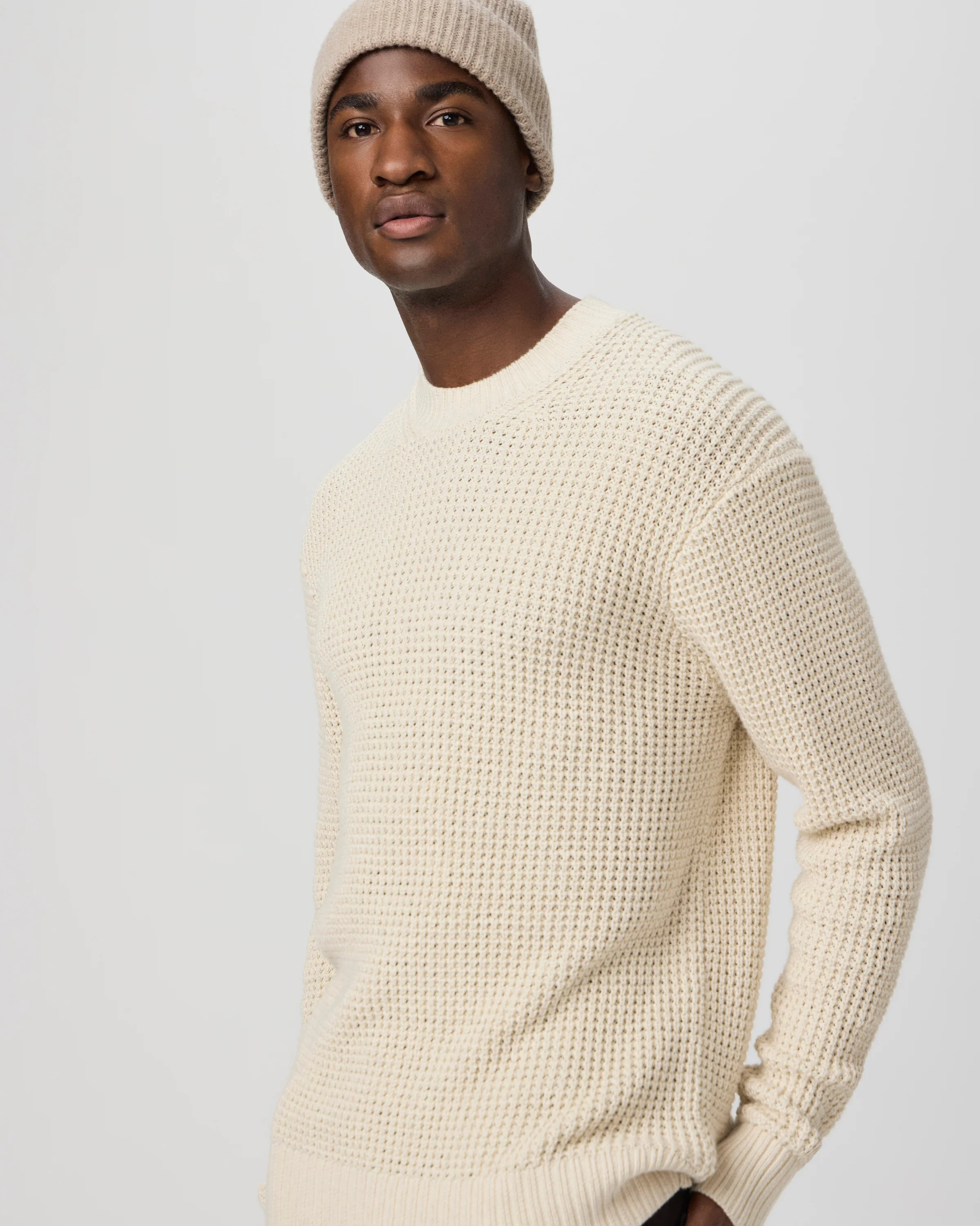 Mylo Waffle Crew Sweater | Paige