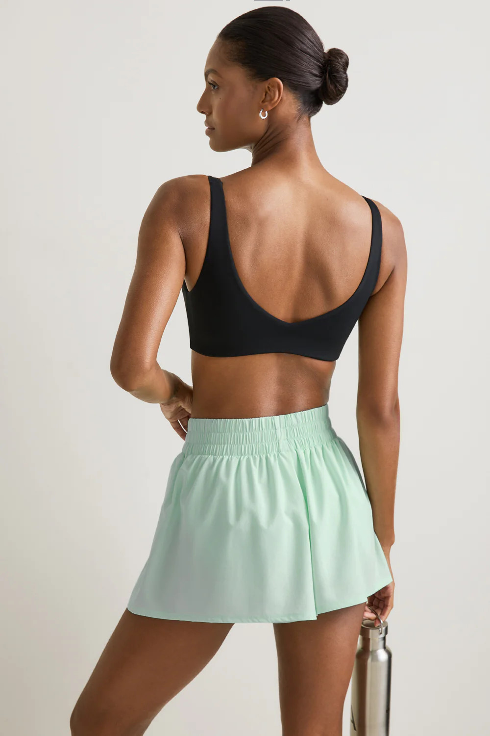SkinLuxe Ruched Waist Floaty Short - Shadow Black | TALA (UK)