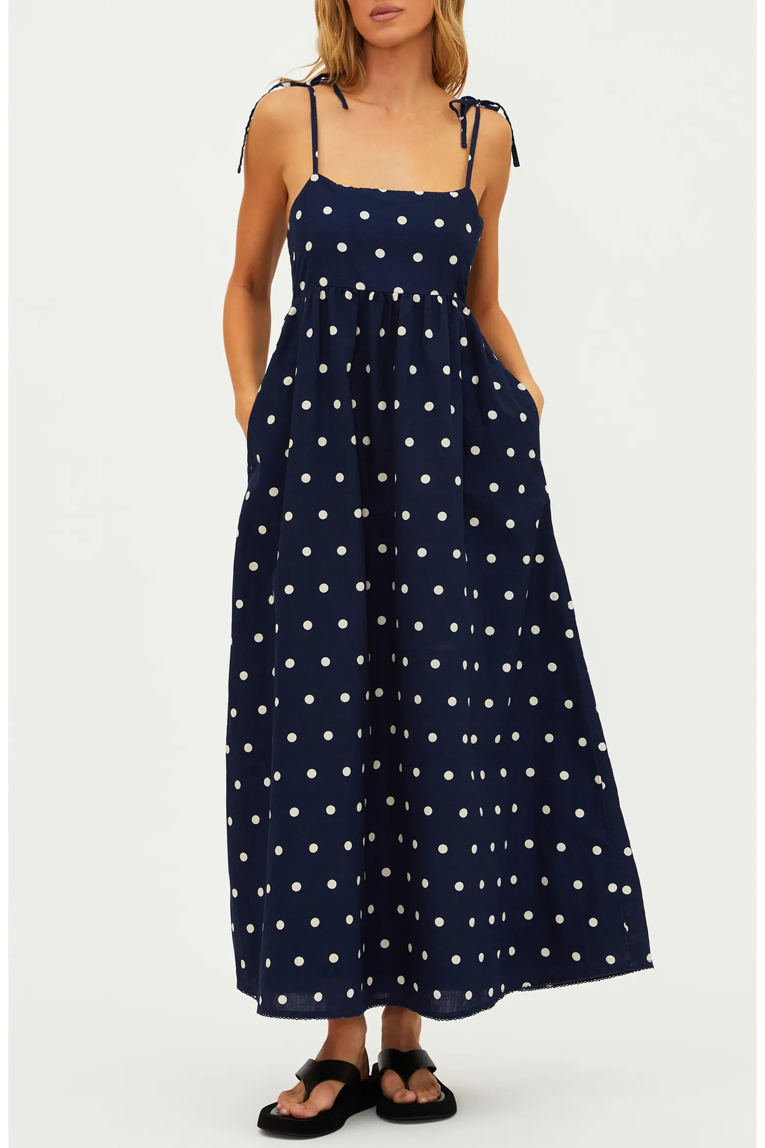Valory Tie Strap Cotton & Linen Cover-Up Maxi Dress (Women) | Nordstrom | Nordstrom