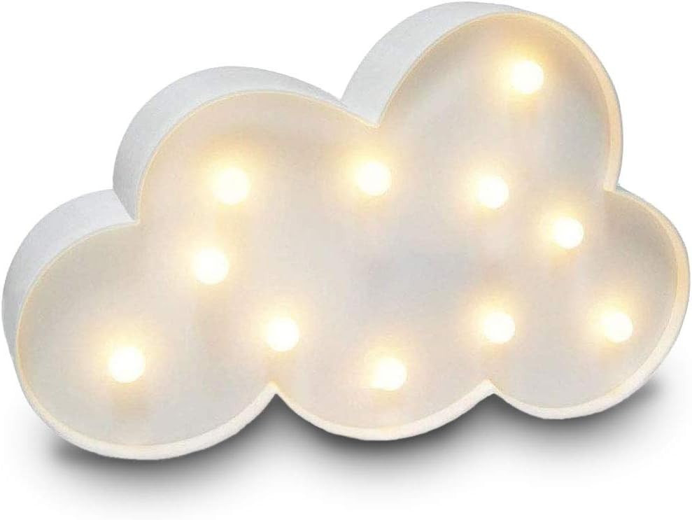 AUSAYE 3D Cloud Lamp Decortive LED Sign Night Lights for Kids Adults, Baby Nursery, Birthday Part... | Amazon (US)
