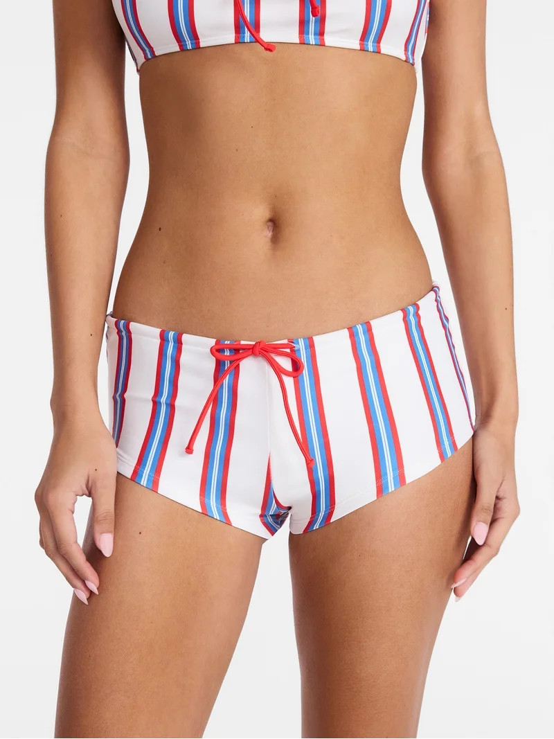 No Boundaries Striped Swim Bikini Bottoms, Women's XXS-XXL | Walmart (US)