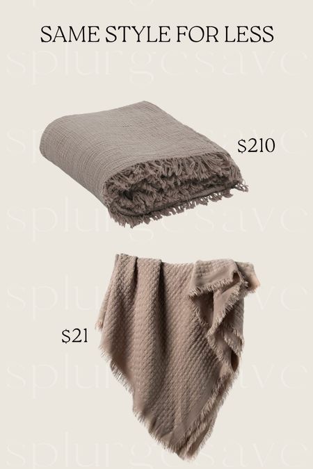 same style for less
#throw #throwblanket #blanket #bedblanket #bedcover #fringe #dupe #blanketdupe #luluandgeorgiadupe #inspired

#LTKunder50 #LTKhome #LTKGiftGuide