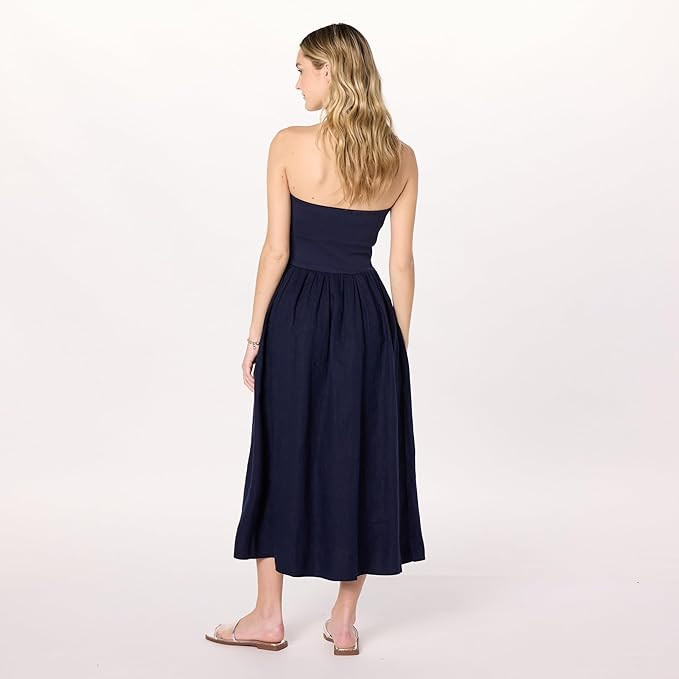 The Drop Women's Hellen Strapless Mixed Media Maxi Dress | Amazon (US)