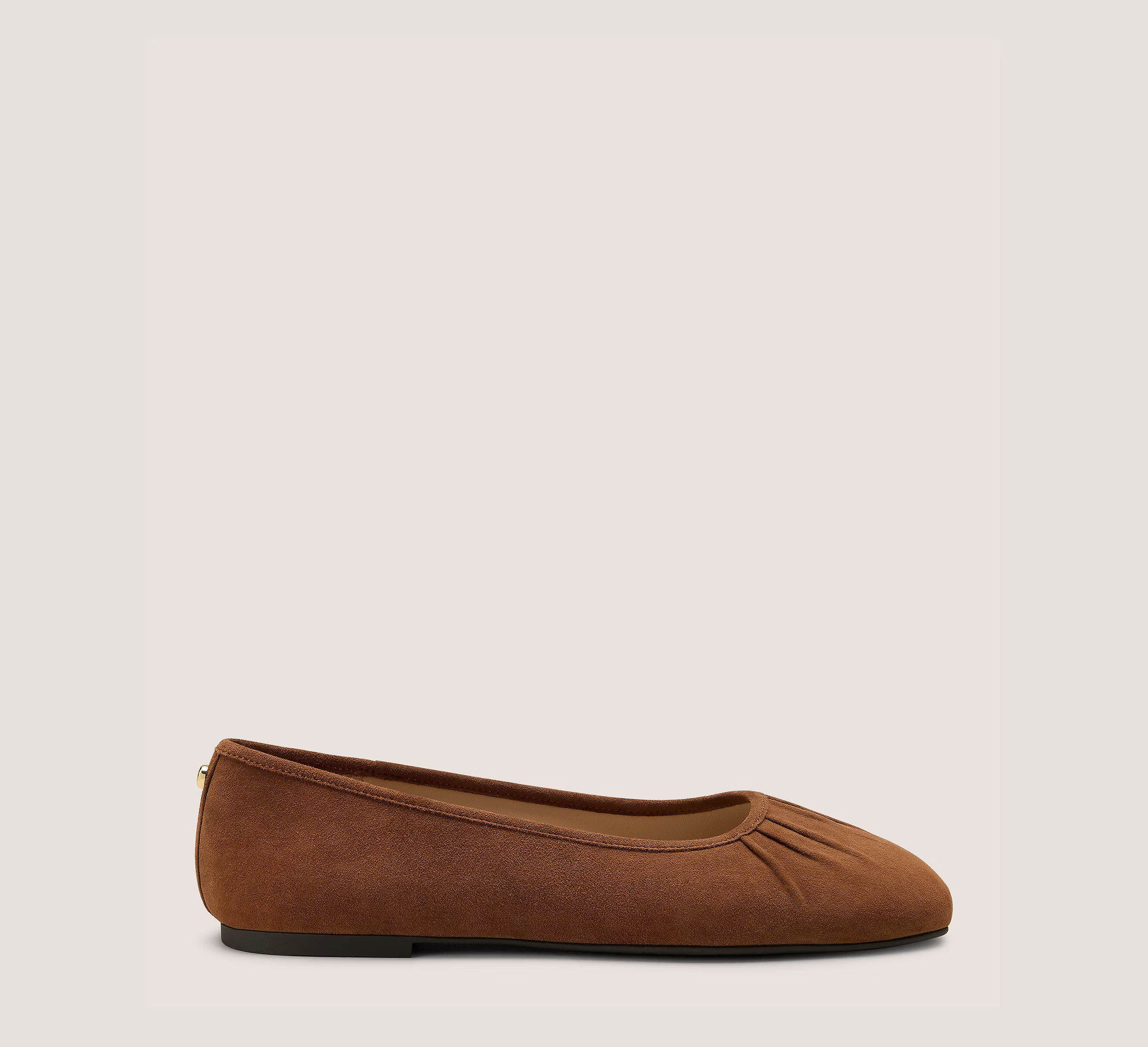 Stuart Weitzman Kacey Ballet Flat, Chocolate Brown Suede, Size: 9.5 Medium | Stuart Weitzman Outlet