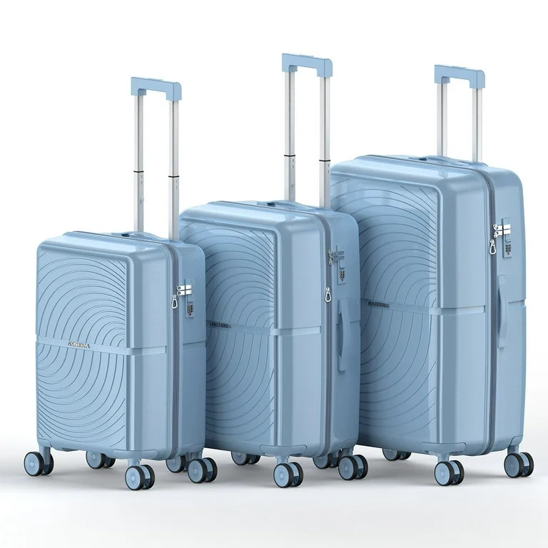 Nazhura Hard Shell Luggage Set, 3-Piece Hardside Suitcase Set, 20-inch, 22-inch, 28-inch Luggage ... | Walmart (US)