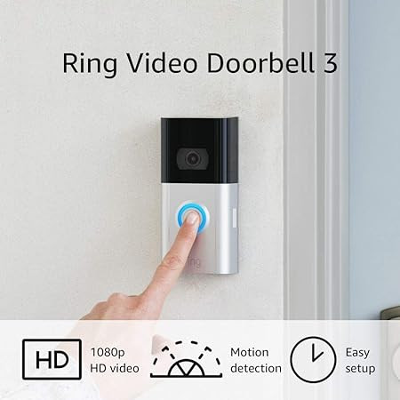 Ring Video Doorbell 3 – enhanced wifi, improved motion detection, easy installation | Amazon (US)