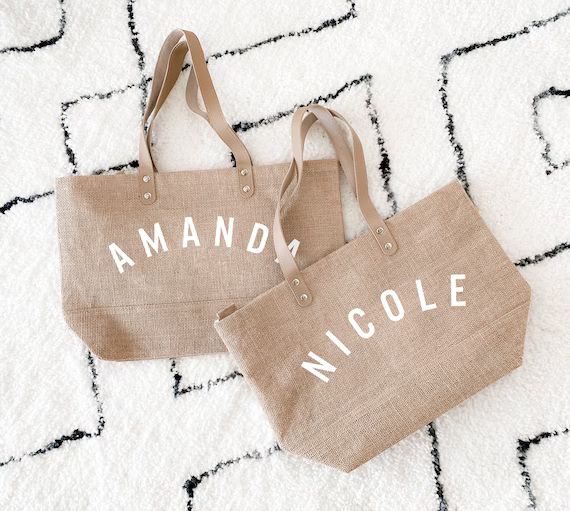 Personalized Tote Bag Custom Tote Bag Gift Bag for Bridesmaids | Etsy | Etsy (US)