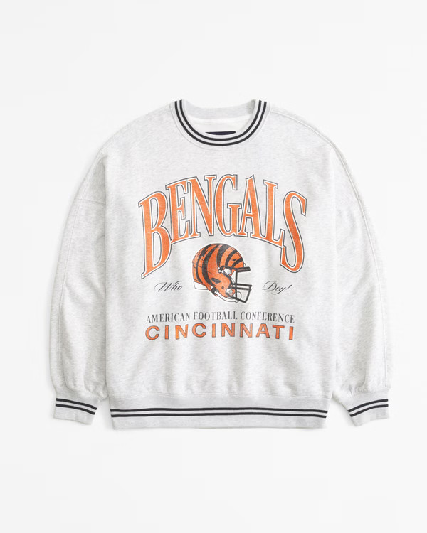 Cincinnati Bengals Graphic Oversized Sunday Crew | Abercrombie & Fitch (US)