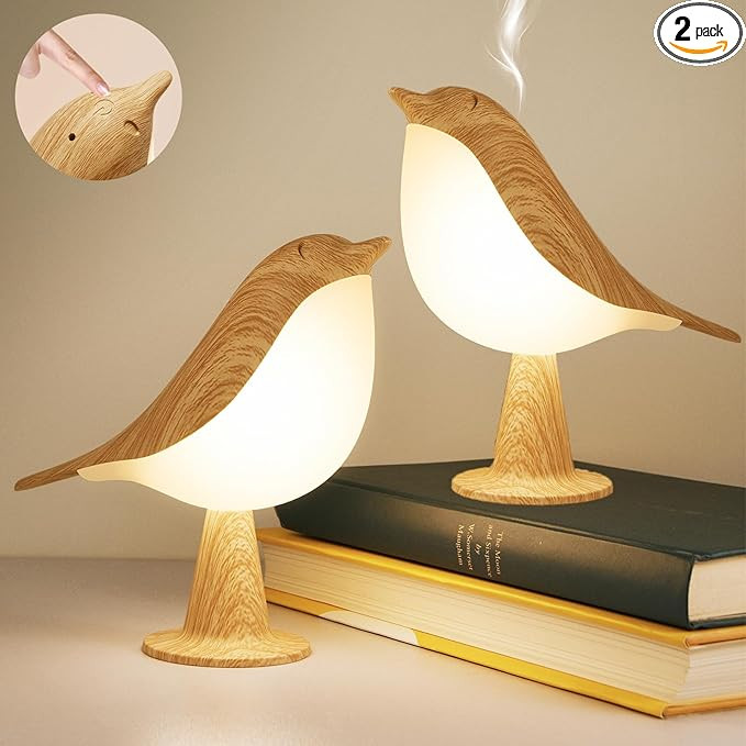 2 Cute Bird Table Lamps Combo,Rechargeable Cordless Lamp with 3 Color Temperature and Adjustable ... | Amazon (US)