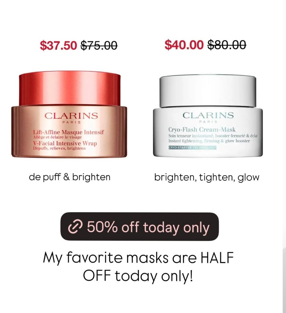 Clarins, Clarins mask, Sephora 50% off daily deal, Sephora sale, skincare, Sephora finds

#LTKmomlife #LTKdayinmylife #LTKselfcare