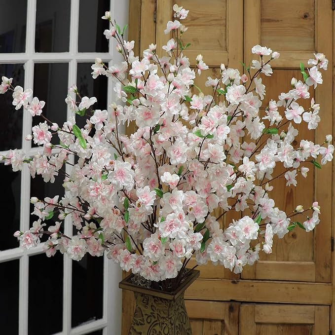 Larskilk Pink Cherry Blossom Flowers, Four 36 Inch Blossom Branches, Wedding, Party, Event, Xmas ... | Amazon (US)