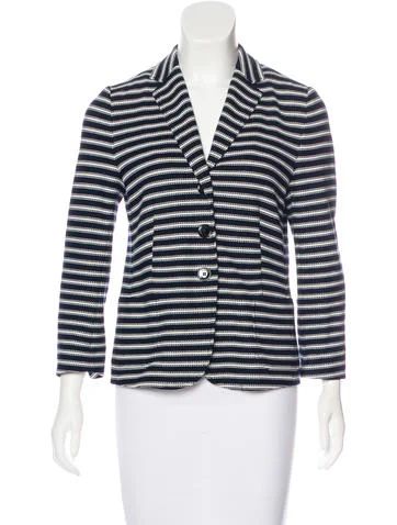 Bogner Striped Button-Up Blazer | The Real Real, Inc.