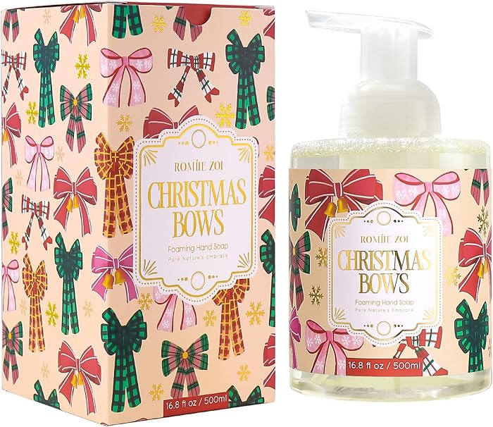 ROMIIE ZOI Christmas Foaming Hand Soap with Gift Box- Christmas Bows, Infused with Winter Candy A... | Amazon (US)