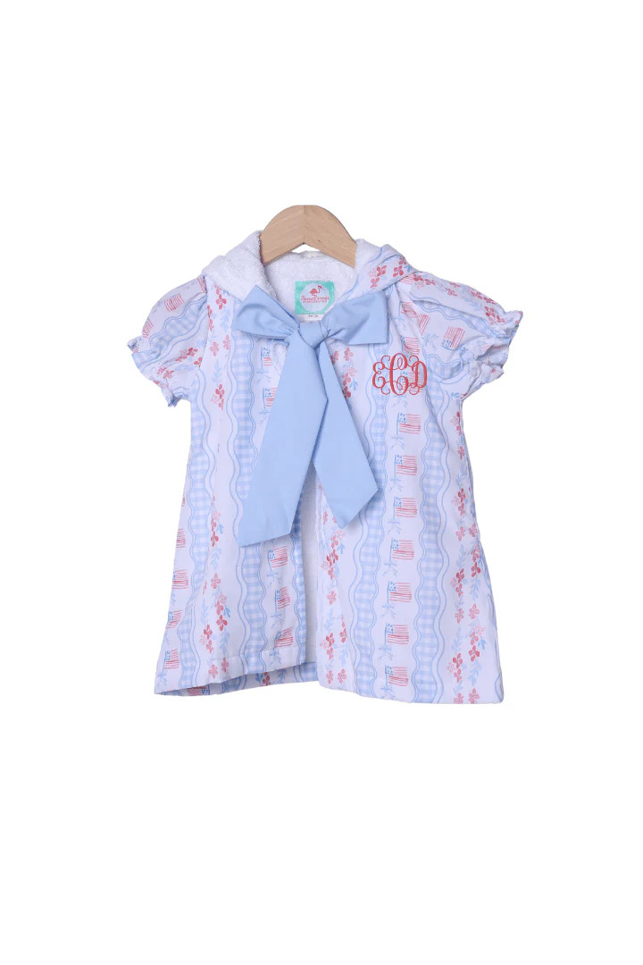 Smocked American Flag Bow Coverup | The Smocked Flamingo