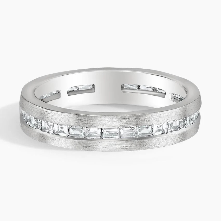 18K White Gold Equator Eternity Diamond 4.5mm Wedding Ring (1 1/8 ct. tw.) | Brilliant Earth