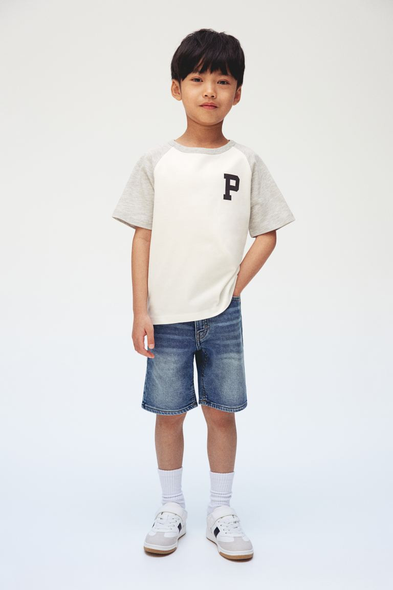 Denim Shorts - Regular waist - Knee-length - Dark denim blue - Kids | H&M US | H&M (US + CA)