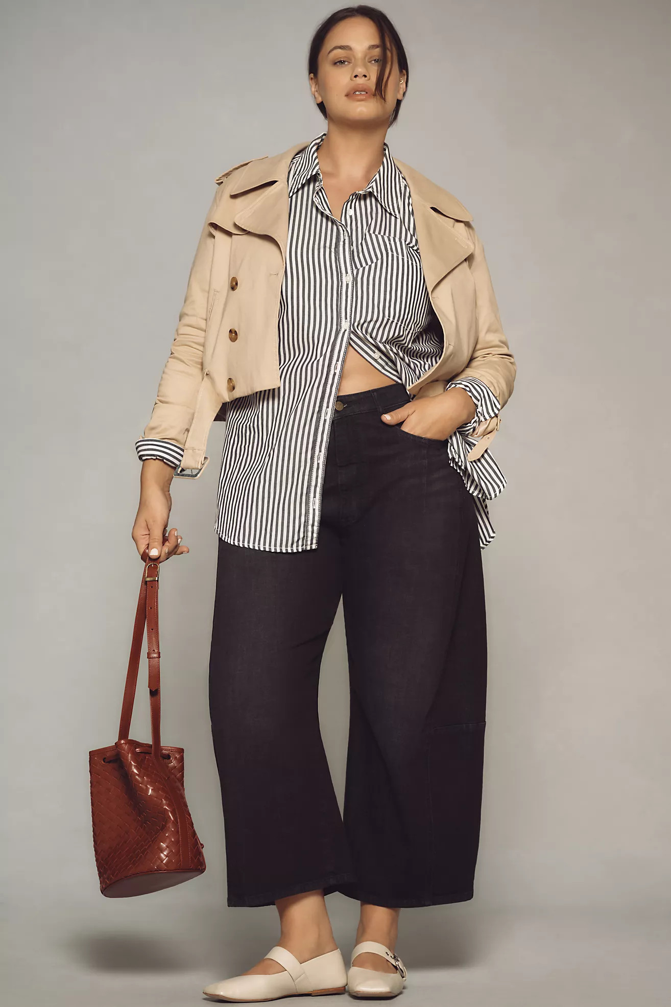 The Kenna Mid-Rise Heritage Barrel Jeans by Pilcro | Anthropologie (US)