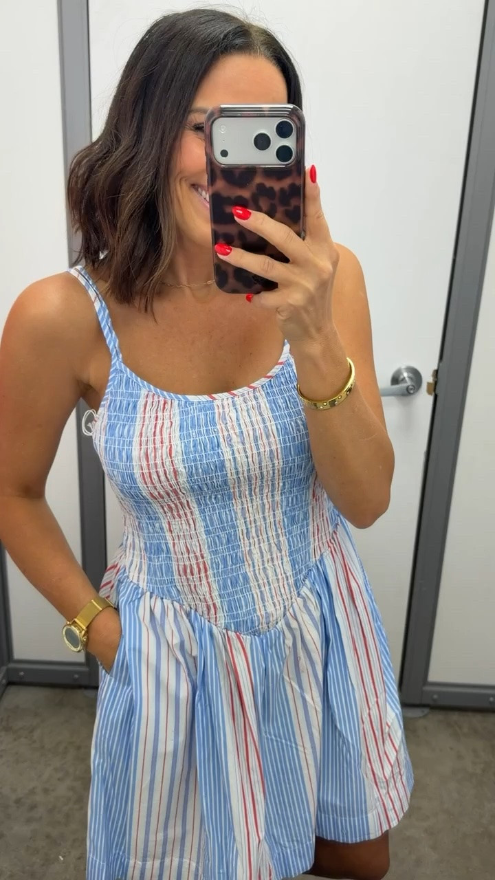 Y’all this might be the cutest summer dress I’ve tried on lately 💙 The fit is so flattering thanks to the stretchy smocked top, and the striped pattern gives it that effortless coastal look. It feels lightweight, easy to wear, and honestly looks way more expensive than a Walmart find.

Perfect for beach trips, summer dinners, vacation photos, or just those days when you want to look cute with minimal effort.

✨ Size XS, 5’3 for reference

#LTKStyle #LTKFinds #WalmartFashion #CoastalStyle #SummerDress #VacationOutfit #AffordableFashion #BeachyStyle #SummerStyle #LTKUnder50