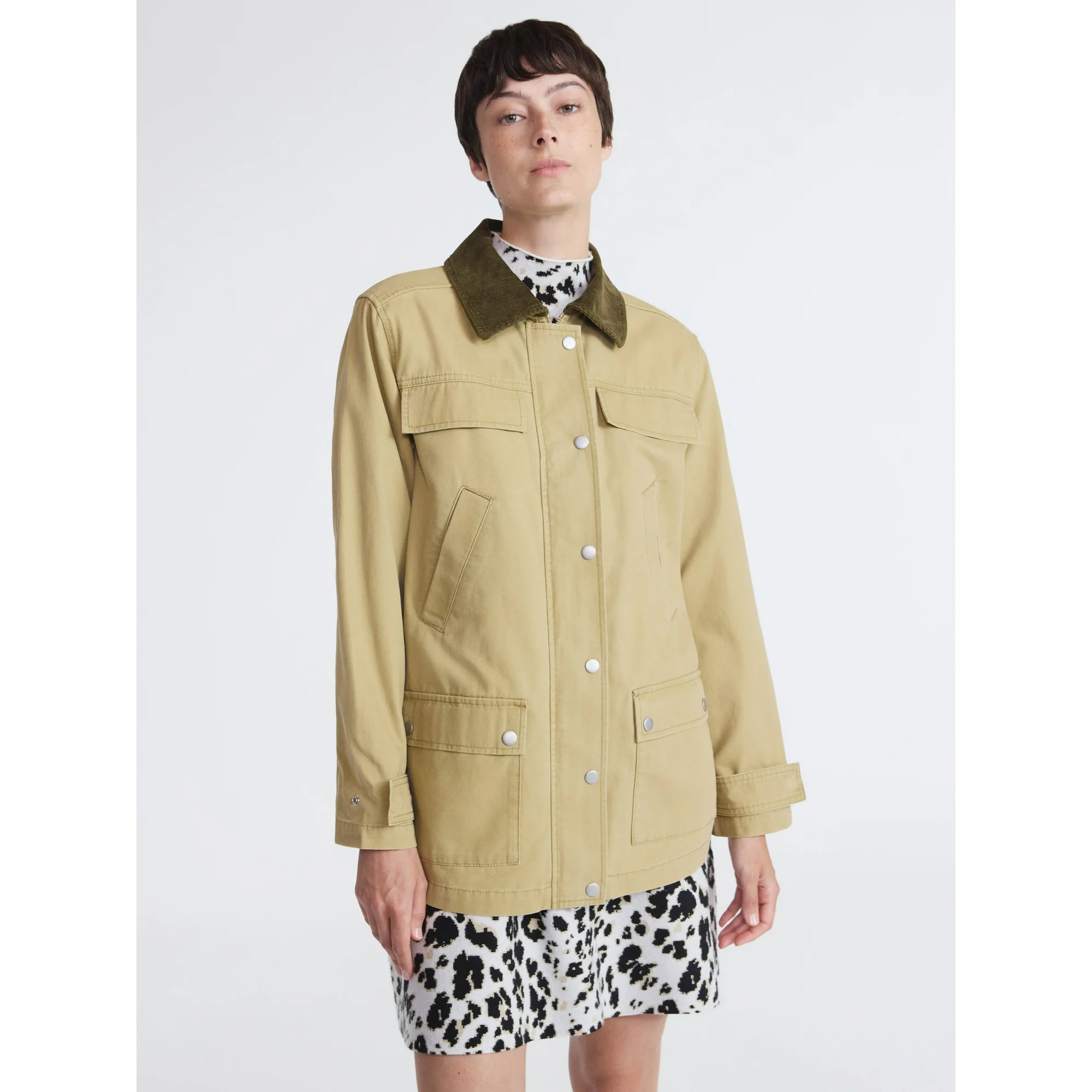 Scoop Women’s and Women’s Plus Cotton Oversized Cargo Barn Jacket, Midweight, XS-4X | Walmart (US)