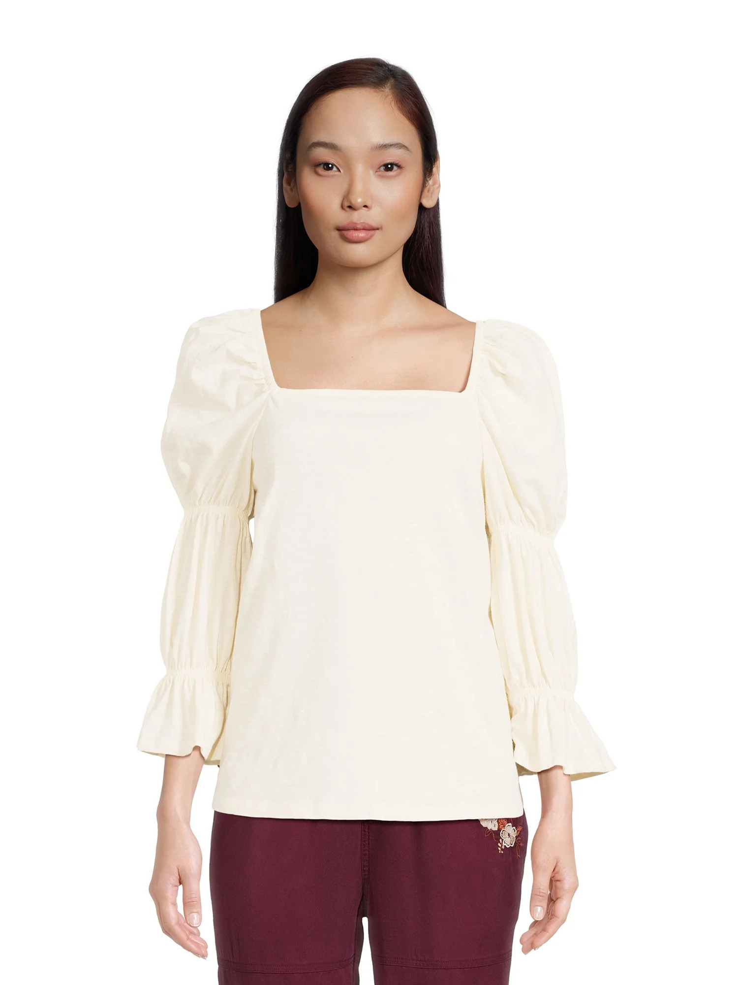 The Pioneer Woman Puff Sleeve Top, Women's, Sizes XS-3X - Walmart.com | Walmart (US)