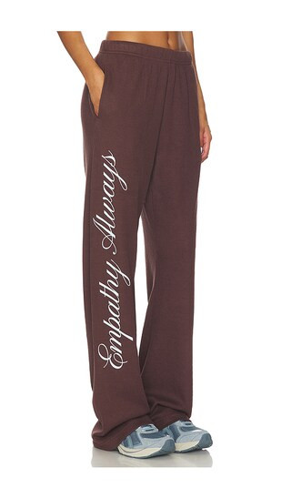 The Mayfair Group Empathy Always Waffle Wide Leg Sweatpants in Brown. - size S/M | Revolve Clothing (Global)